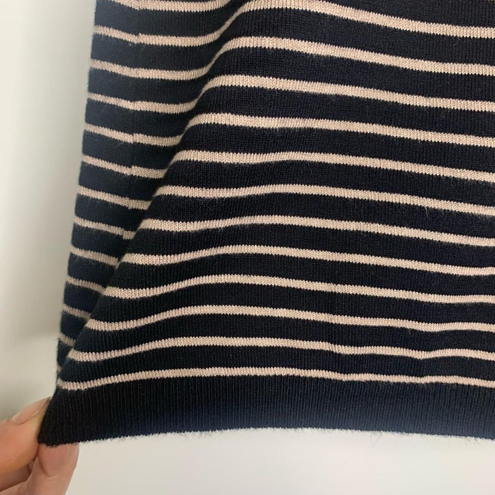 Premise Studio Striped Exposed‎ Zipper Knit Top S - Picture 4 of 9